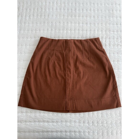 Women’s Spanx Stretch Twill Mini Skirt In Hickory Size M EUC - Picture 2 of 10